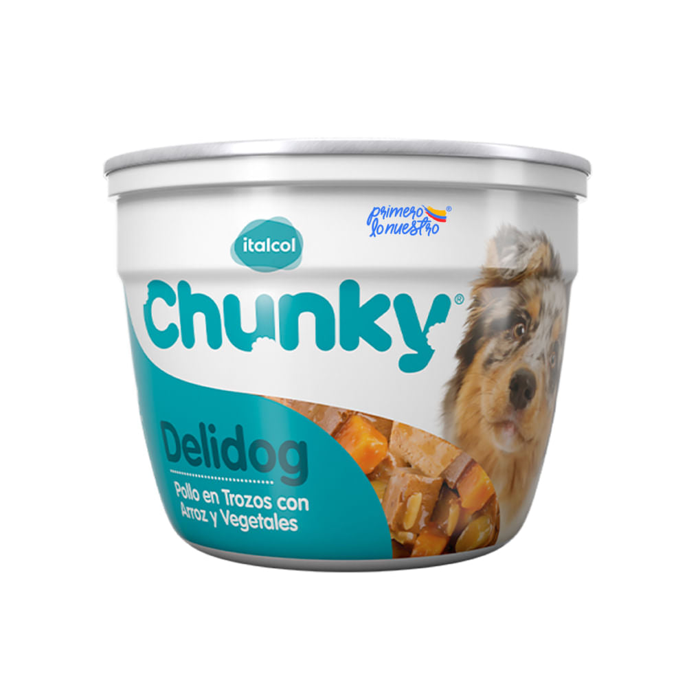 Alimento húmedo de perro Chunky Delidog Pollo Pate 310 g
