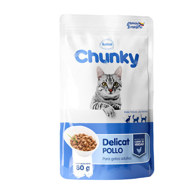 Alimento Húmedo Para Gato Delicat Trozos De Pollo 80 g