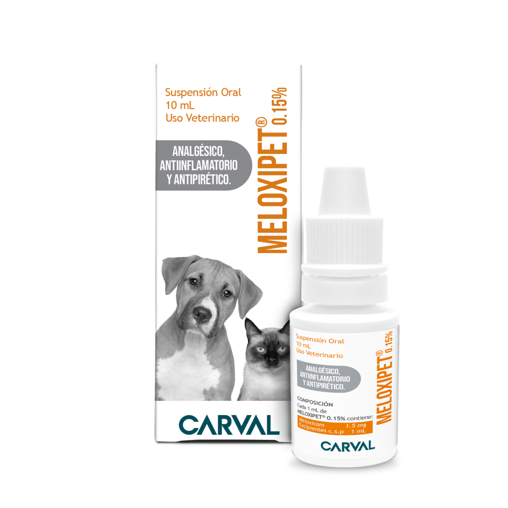 Analgésico y Antiinflamatorio Carval Para Mascotas Meloxipet 10 ml