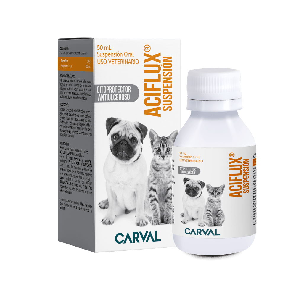 Medicamento Antiulceroso Perros y Gatos Aciflux Suspensión Oral 50 ml