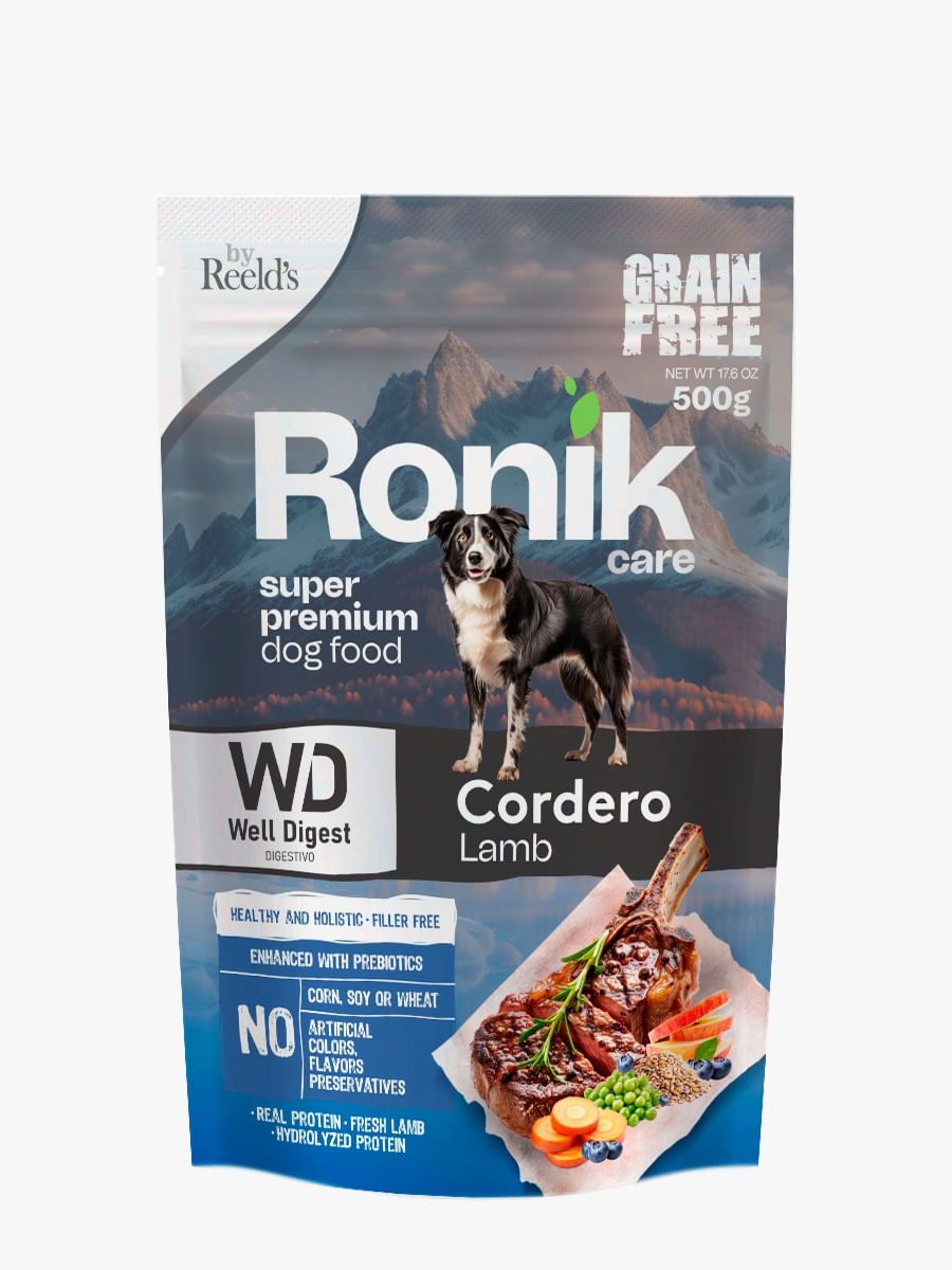 Alimento Well Digest cordero para perro Ronik 500 g