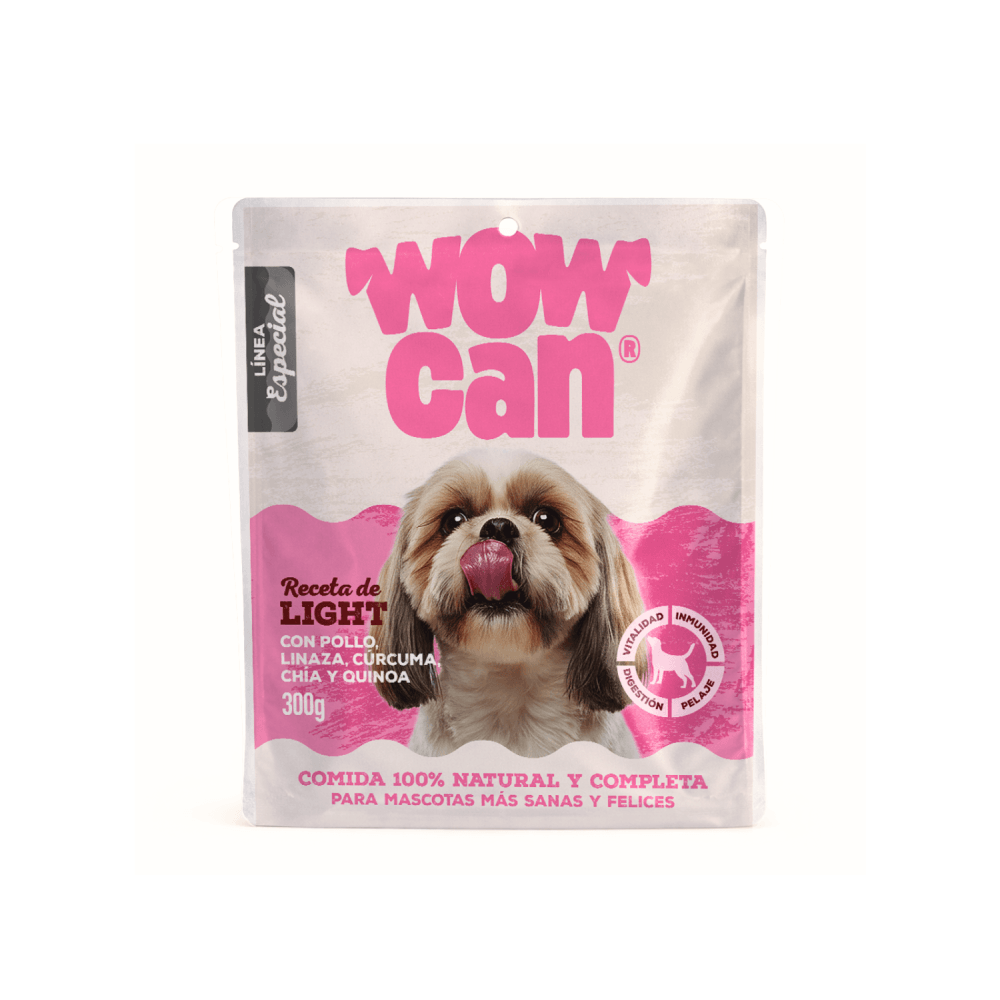 Alimento Húmedo para Perro Pouch Wow Can Light 300 g