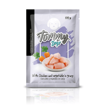 Alimento Húmedo Tommy Pouch Perro Adulto Pollo 100 g