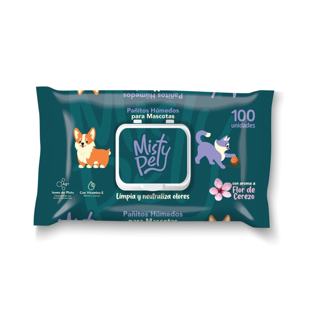 Pañitos Húmedos Para Mascotas Misty Pet x100 u