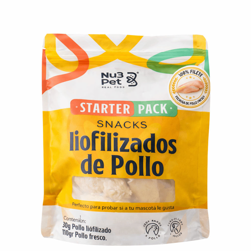Snack Pollo Liofilizado Filete Pechuga para Mascotas Nu3pet 30 g