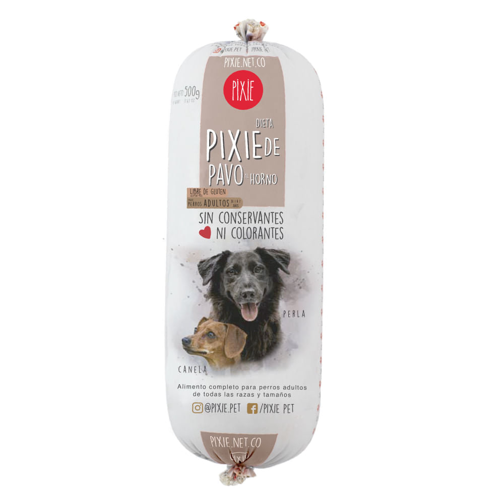 Alimento Húmedo Para Perro Adulto Pixie Dieta De Pavo Al Horno 500 g