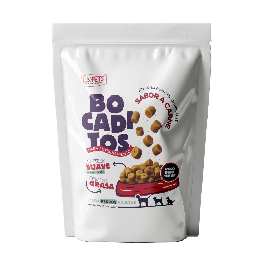 Snack Bocaditos De Entrenamiento Carne para perro Lopets 150 g
