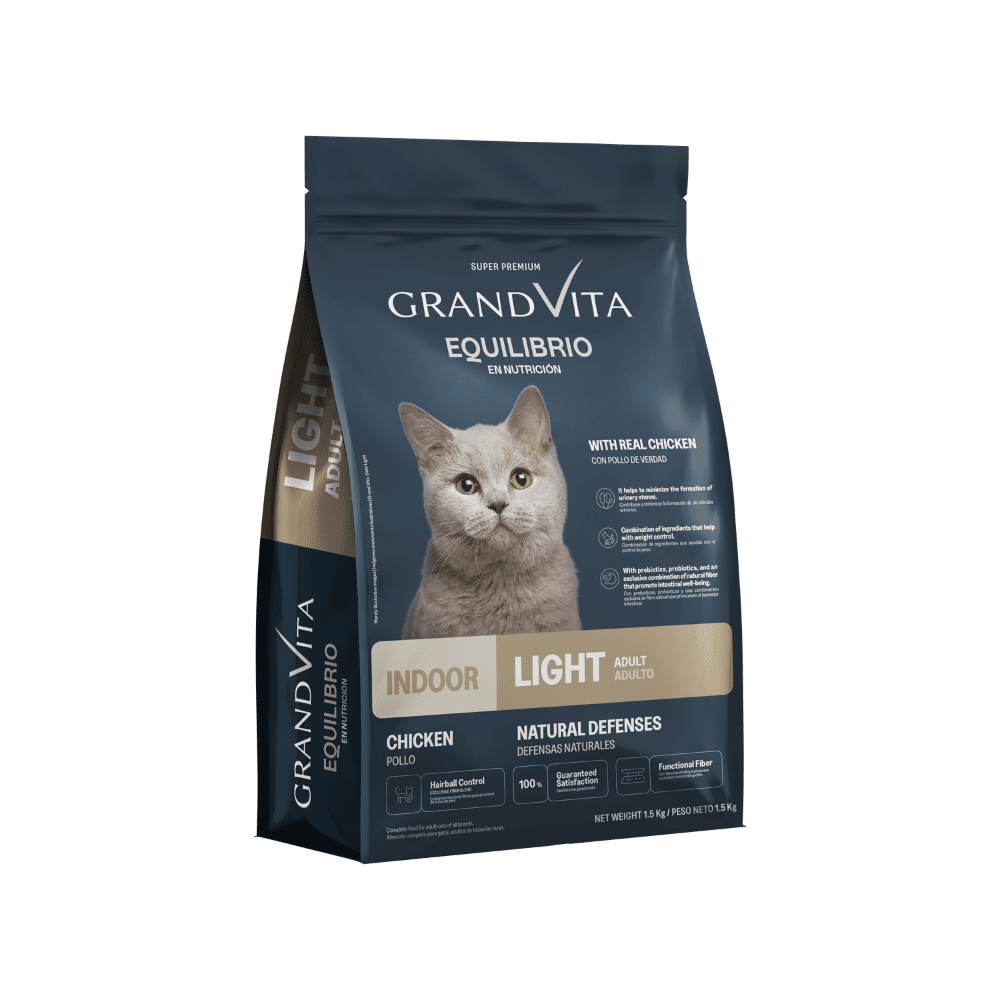 Alimento Grand Vita Light para gato adulto Equilibrio 1,5 kg
