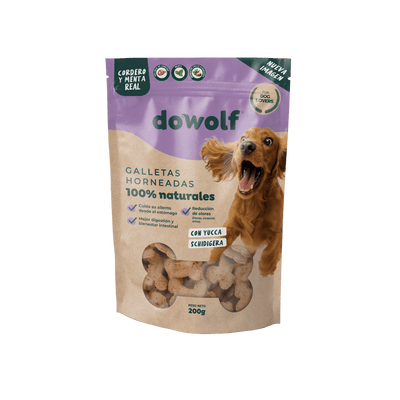 Snack Galletas de Cordero y Menta para Perro Dowolf 200 g