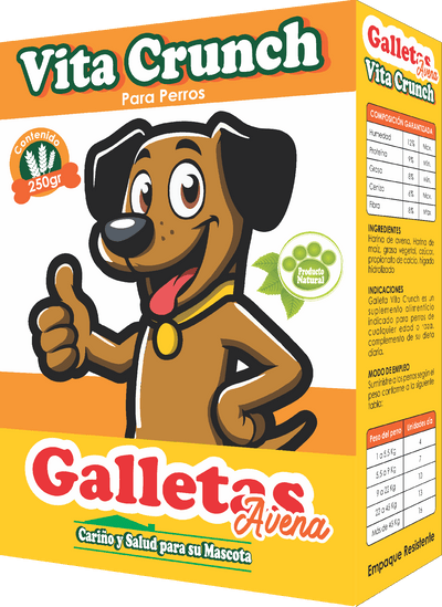 Snack Para Perro Vita Crunch Galleta Caja Avena 250 g