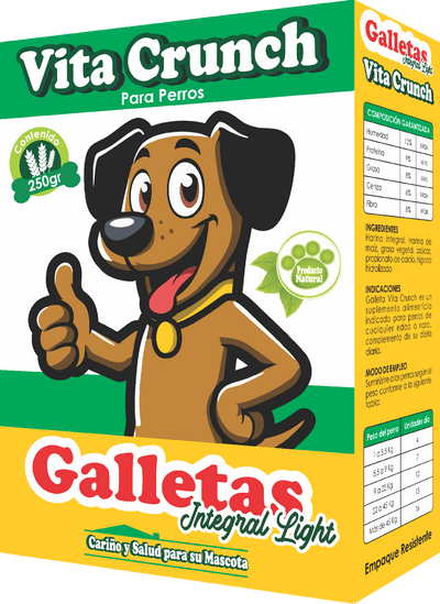 Snack Para Perro Vita Crunch Galleta Caja Integral 250 g