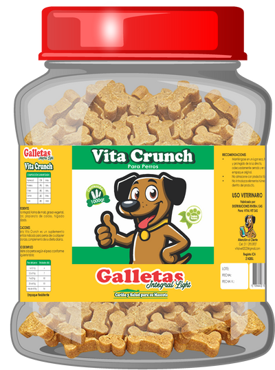 Snack Para Perro Vita Crunch Galleta Bombonera Integral 1000 g