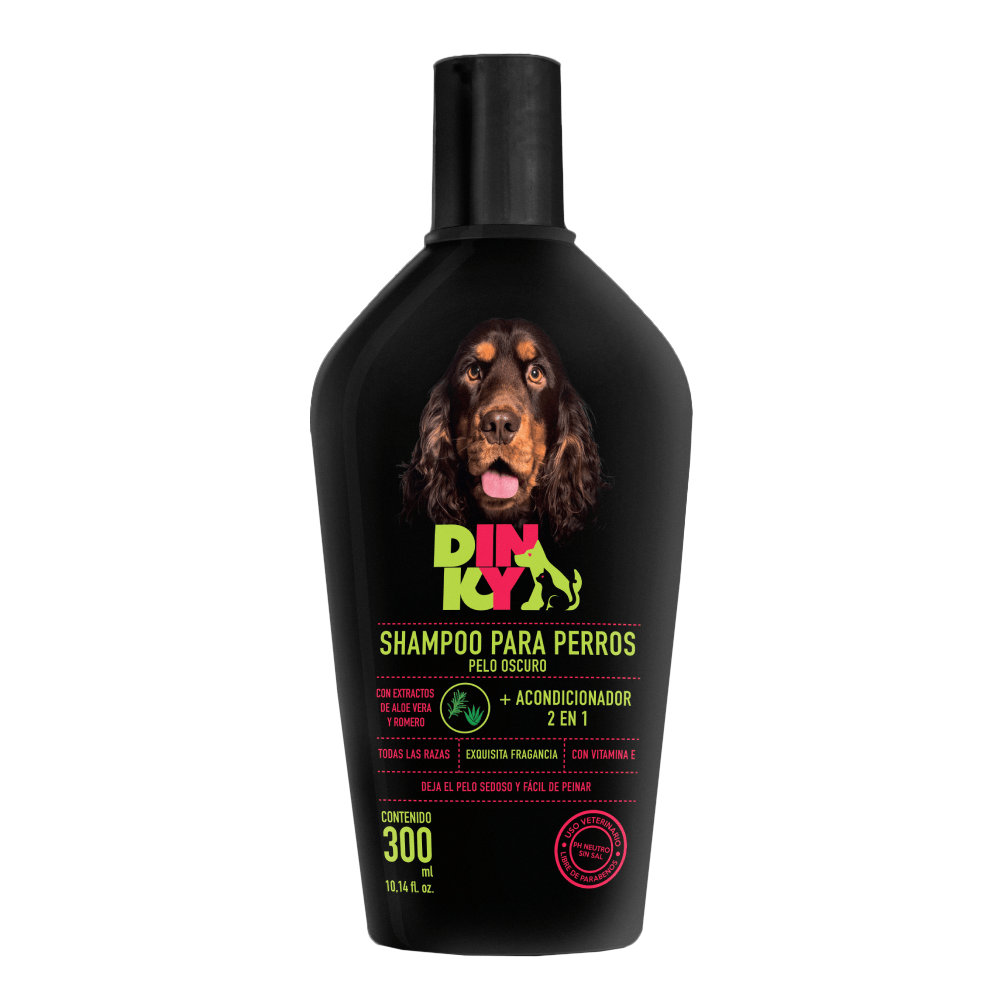 Shampoo Para Perro 2 en 1 Dinky Pelo Oscuro 300 ml