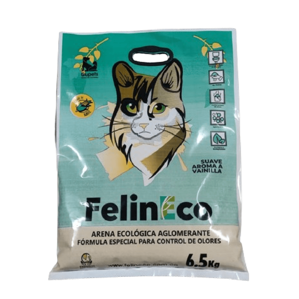 Arena Para Gato Felineco Maiz Vainilla 6,5 kg