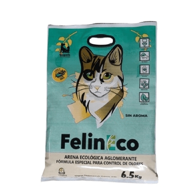 Arena Para Gato Felineco Maiz Sin Aroma 6,5 kg