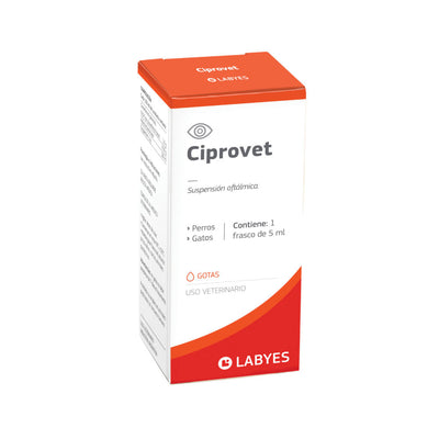 Antibiótico Oftalmológico Para Mascotas Ciprovet Colirio 5 ml