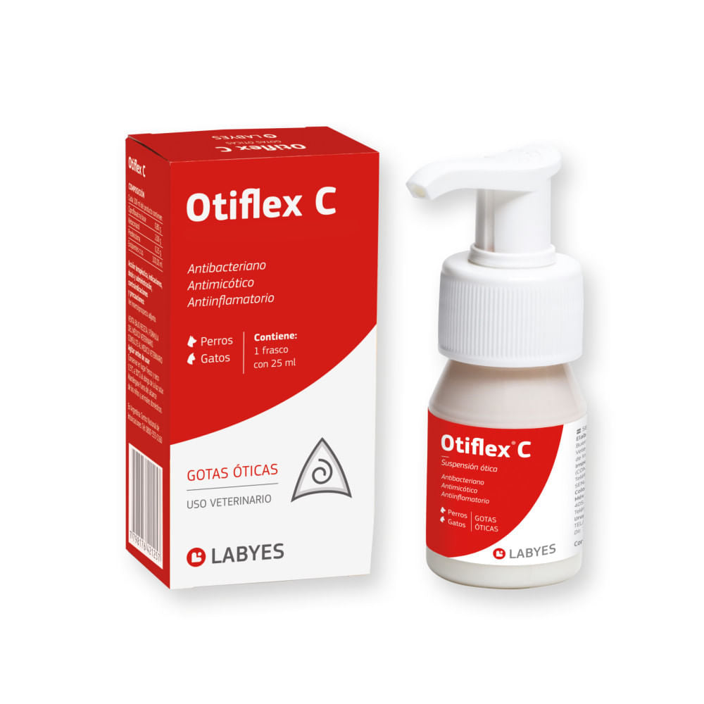 Tratamiento Oftalmológico Para Mascotas Otiflex C 25 ml
