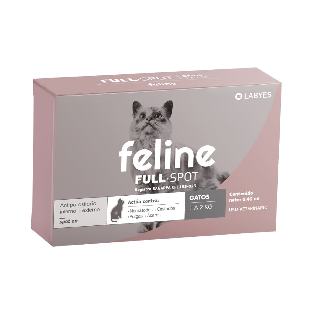 Antiparasitario Interno y Externo Para Gato Feline Fullspot 4 Semanas 0,5 - 2 kg