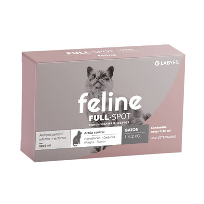 Antiparasitario Interno y Externo Para Gato Feline Fullspot 4 Semanas 0,5 - 2 kg