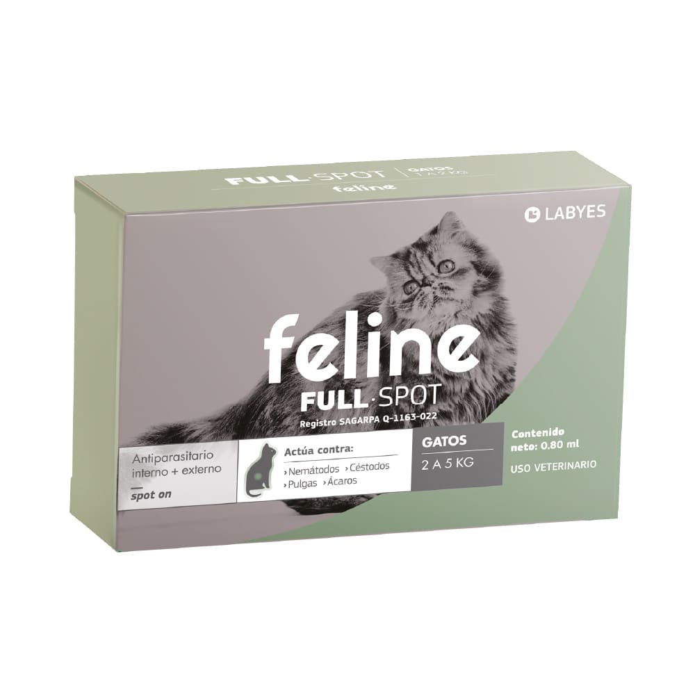 Antiparasitario Interno y Externo Para Gato Feline Fullspot 4 Semanas 2 - 5 kg