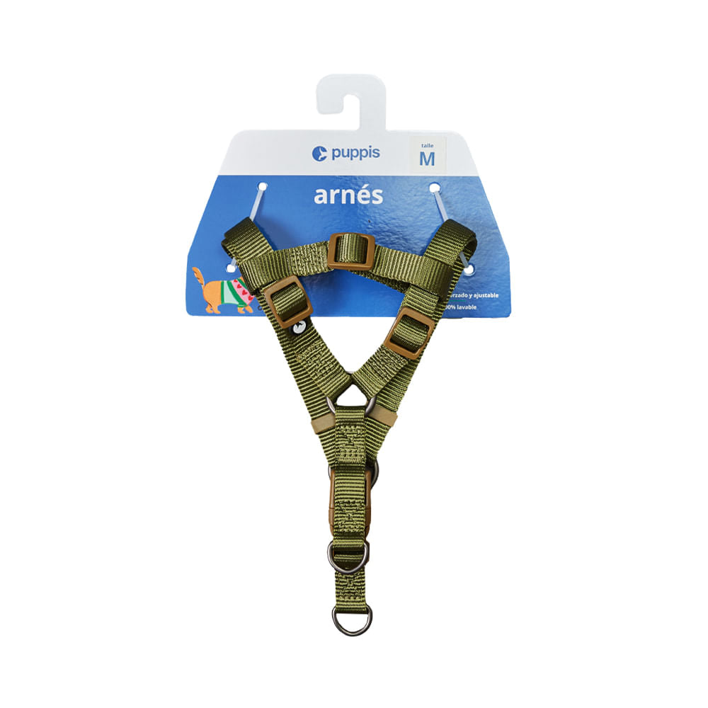 Arnés Para Perro Nylon Oliva Puppis M