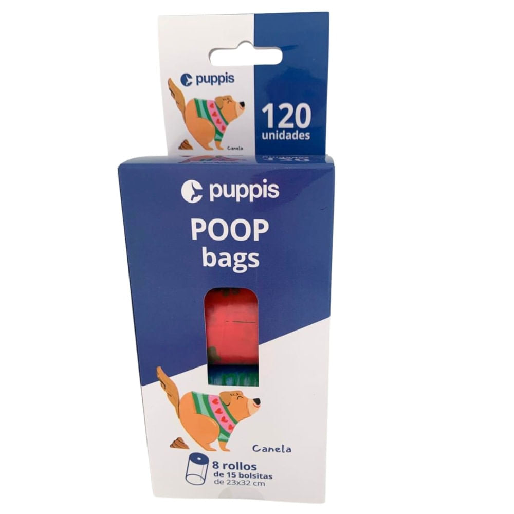 Bolsas Recolectoras Poop Bag Puppis 8 Rollos x15