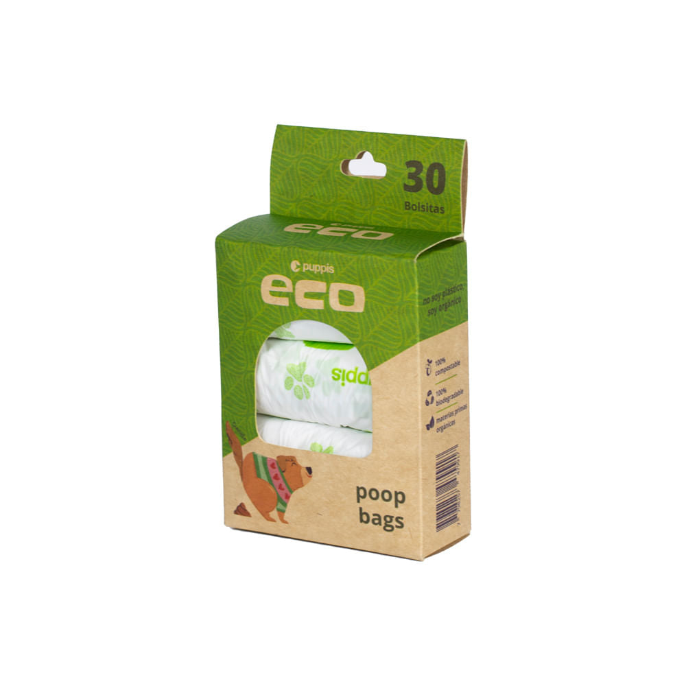 Bolsas Recolectoras Poop Bag Puppis Eco 3 Rollos x10