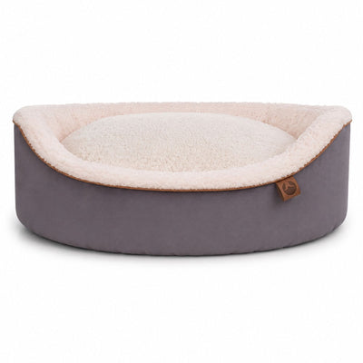 Cama donut gris para mascota Puppis S