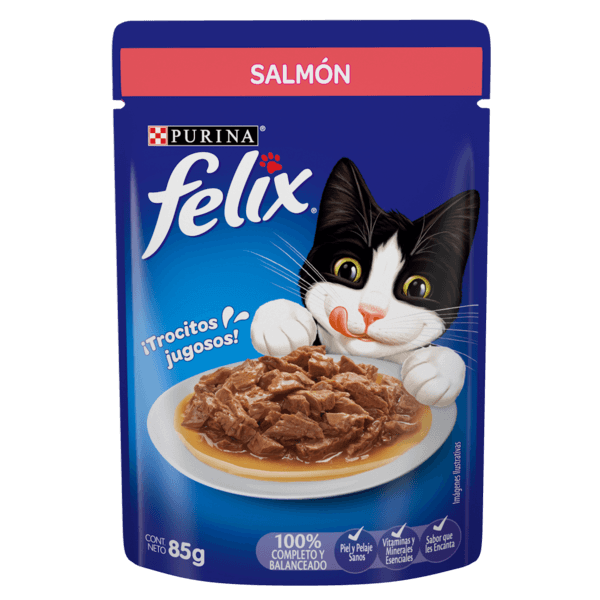 Alimento Húmedo Para Gato Felix  Classic Salmón 85 g