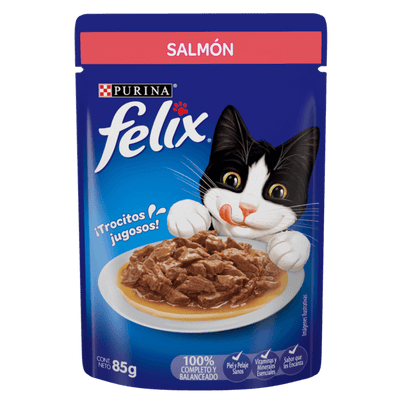 Alimento Húmedo Para Gato Felix  Classic Salmón 85 g