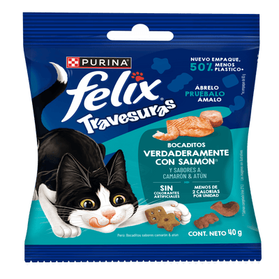 Snack Travesuras Salmón para Gato Felix 40 g