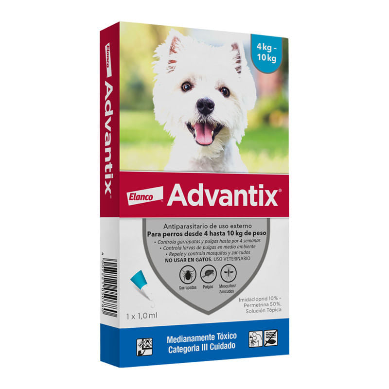 Antipulgas Garrapatas Y Mosquitos Advantix Perros 4 - 10 kg