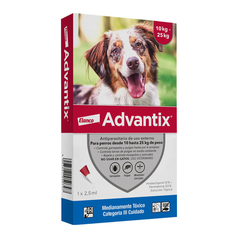 Antipulgas Garrapatas Y Mosquitos Advantix Perros 10 - 25 kg