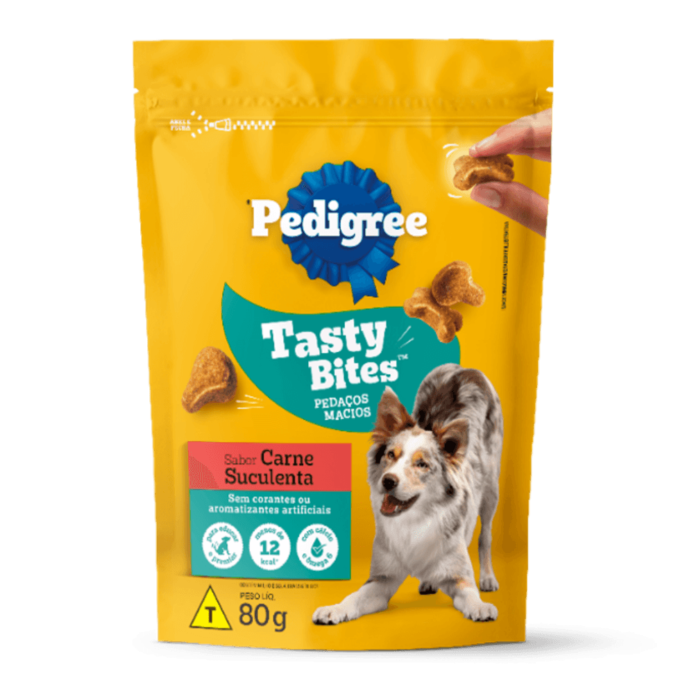 Snack Tasty Bites sabor carne para perro Pedigree 80 g