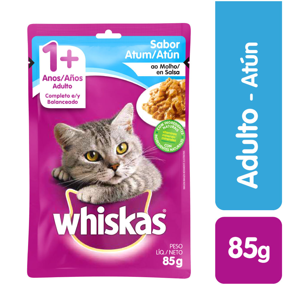 Alimento Húmedo Para Gato Whiskas Atún 85 g