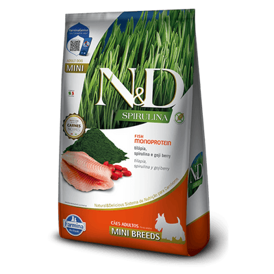 Alimento N&D Spirulina Can Tilapia Adt Mini 2 kg