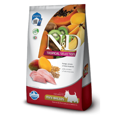 Alimento N&D Tropical Can Fgo Adt Mini 2 + 0,5 kg