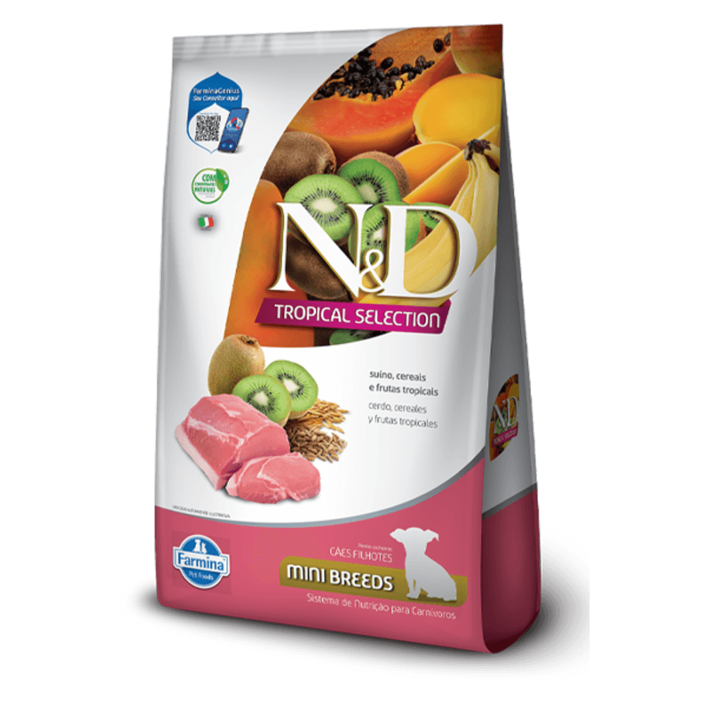 Alimento N&D Tropical Can Suino Pup Mini 2 + 0,5 kg