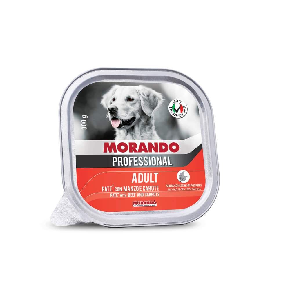 Alimento Húmedo Morando Dog Paté Res y Zanahoria 300 g