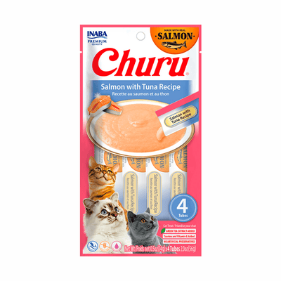 Snack Churu Salmón y Atún para Gato 4 x 14 g