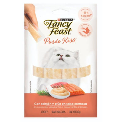 Alimento Húmedo Gato Fancy Feast Pouch Kiss Salmón Y Atún 40 g