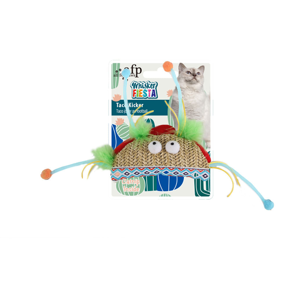 Juguete Para Gato AFP Taco C Bigotes Naranja/Azul Único