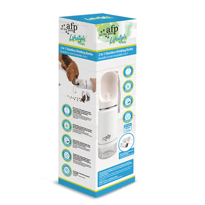 Botella Afp Lifestyle4Pets de Acero Inoxidable para Perro 400 ml