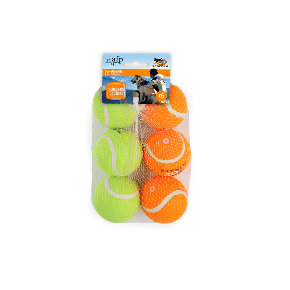 Juguete Para Perro AFP Pelota Tenis Mix Color 6 u