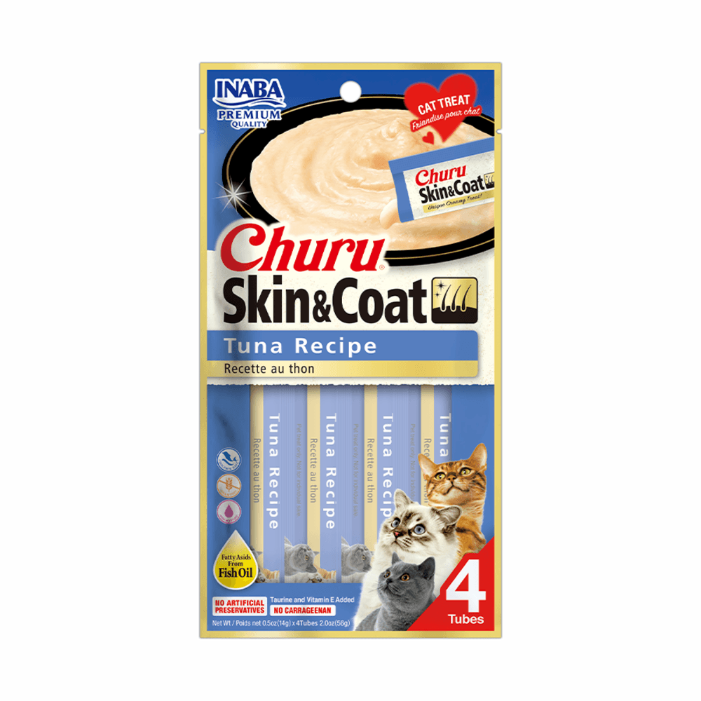 Snack Churu Skin & Coat Atún para Gato 4 x 14 g