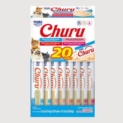 Snack Para Gato Cremoso Inaba Churu tuna seafood mix variety 20 tubos 280 g