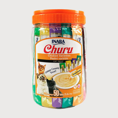 Snack Para Gato Churu Pollo Mariscos Variedad 50 u X 14 g