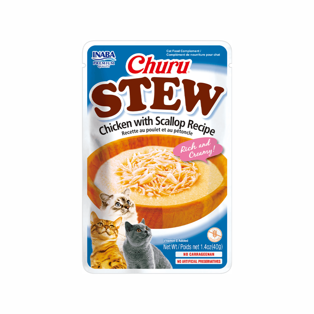 Snack Churu Stew Pollo y Vieira para Gato 40 g