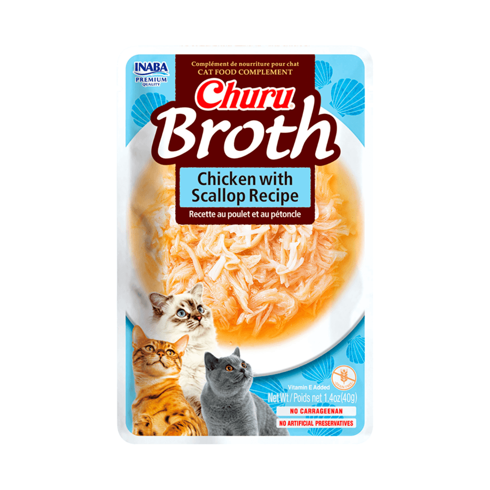 Snack Churu Broth Pollo y Vieira para Gato 40 g