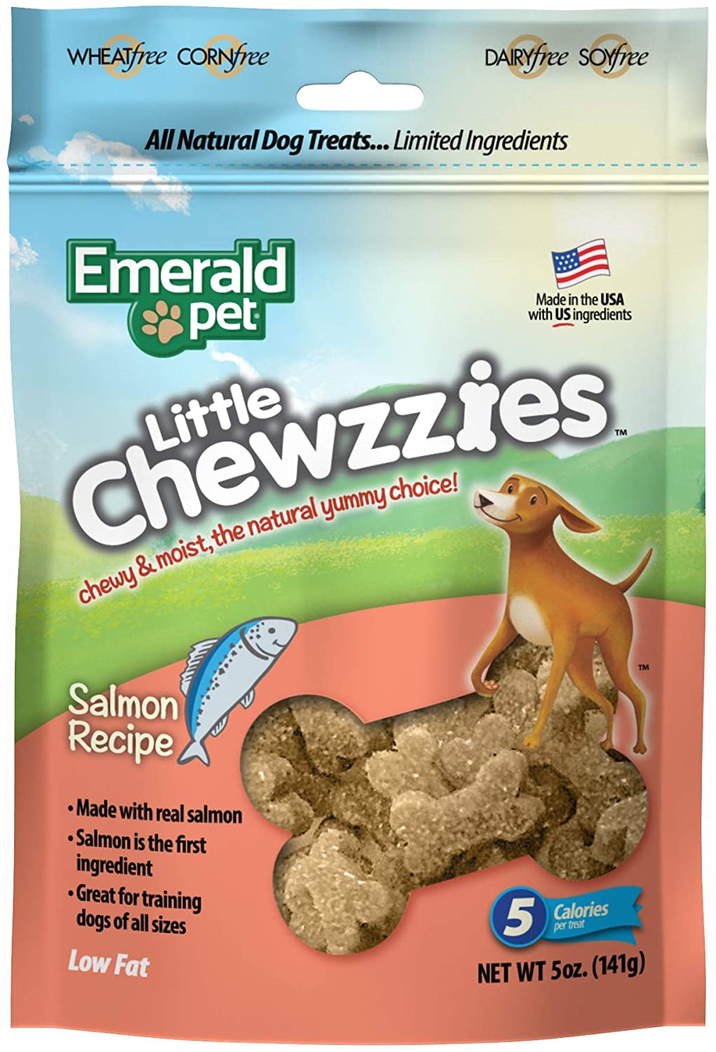 Snack Para Perro Emerald Pet Little Chewzzies Salmon 5 oz